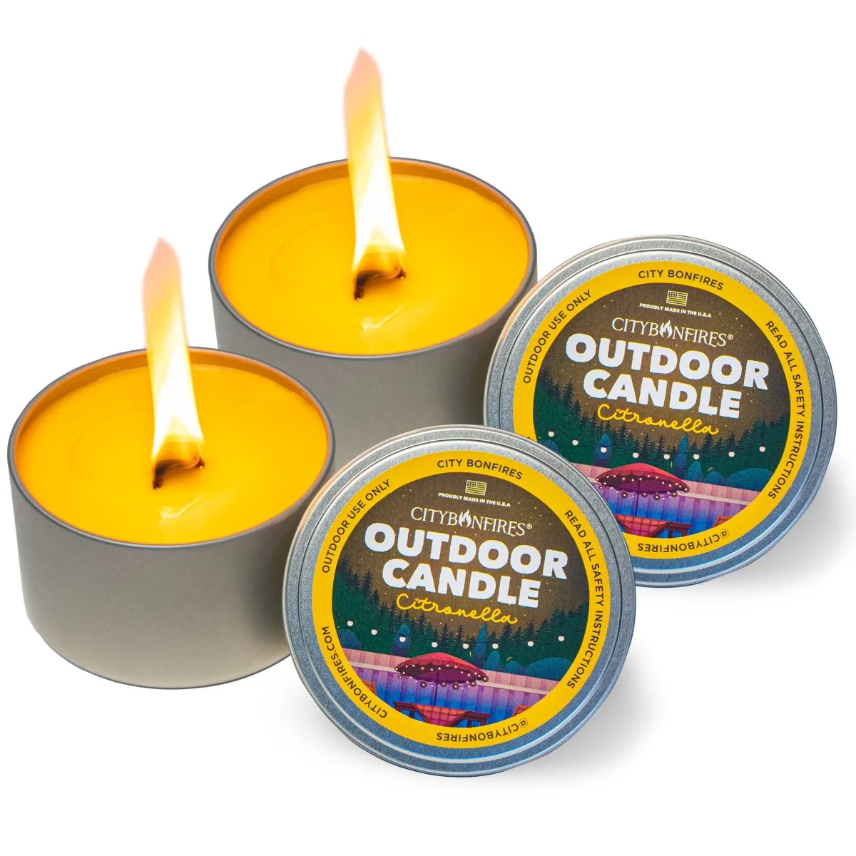 City Bonfires Citronella Outdoor Candle Choice of Pack - Image 7