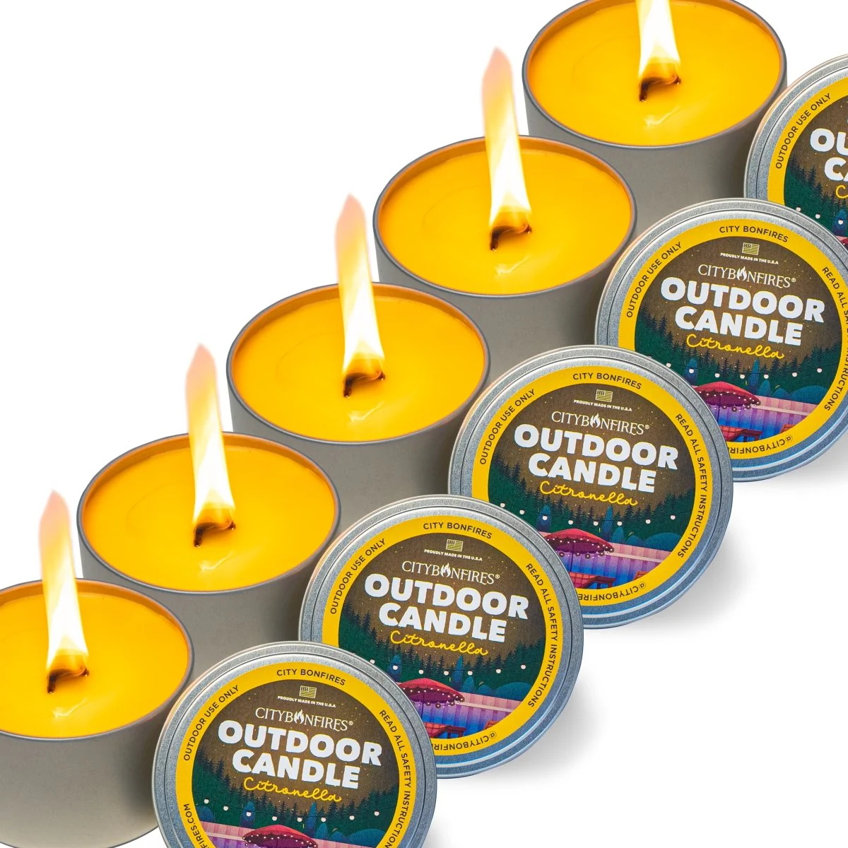 City Bonfires Citronella Outdoor Candle Choice of Pack - Image 8