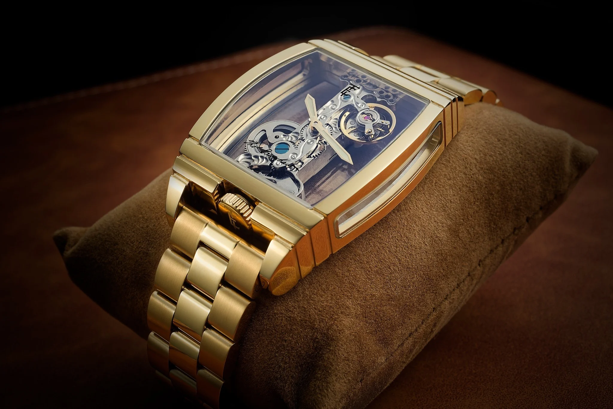Thomas Earnshaw Men's 36mm Wolver Bridge Mechanical Barrel Case Bracelet Watch - Image 8