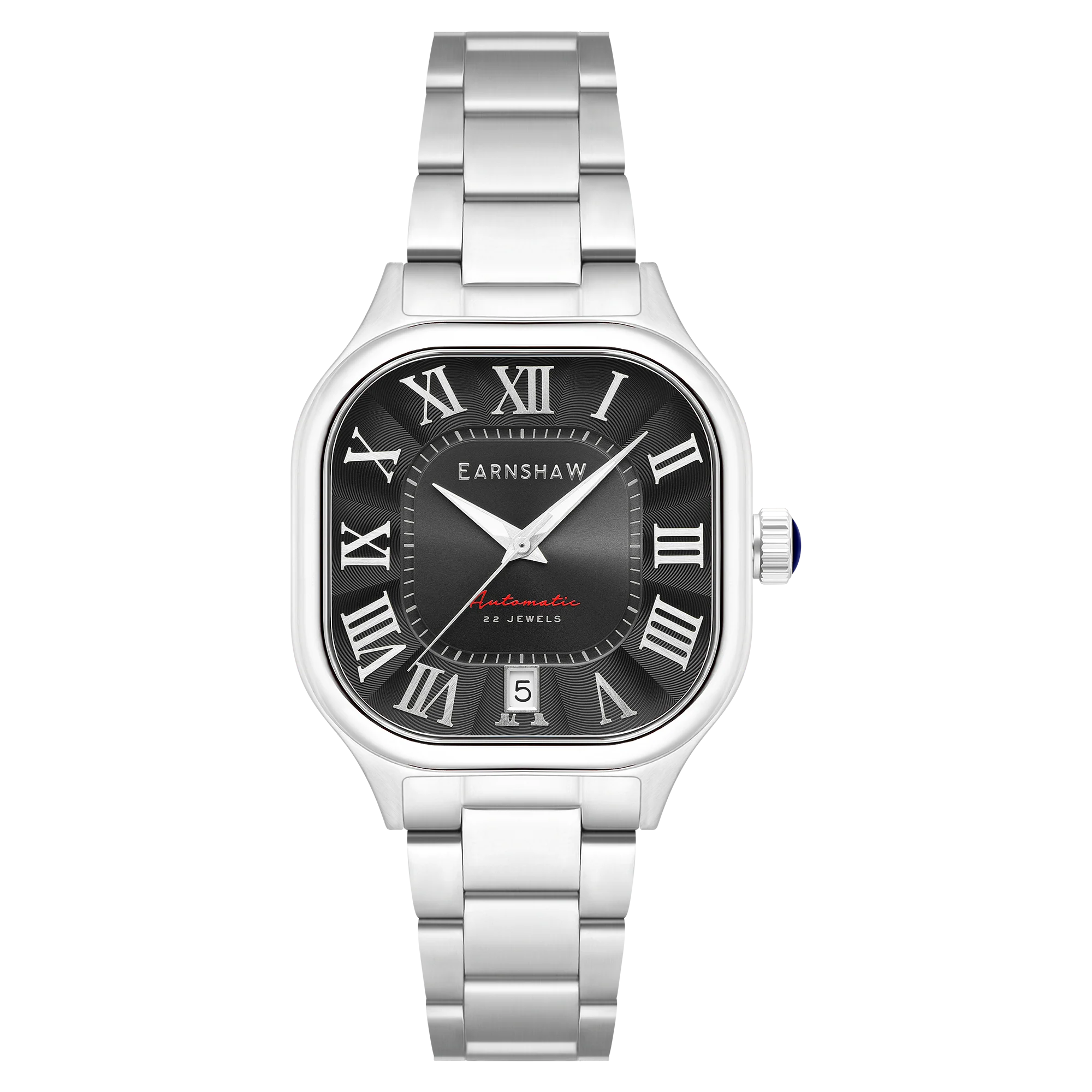 Thomas Earnshaw Men's 39mm Coussin Automatic Square Bracelet Watch - Image 3
