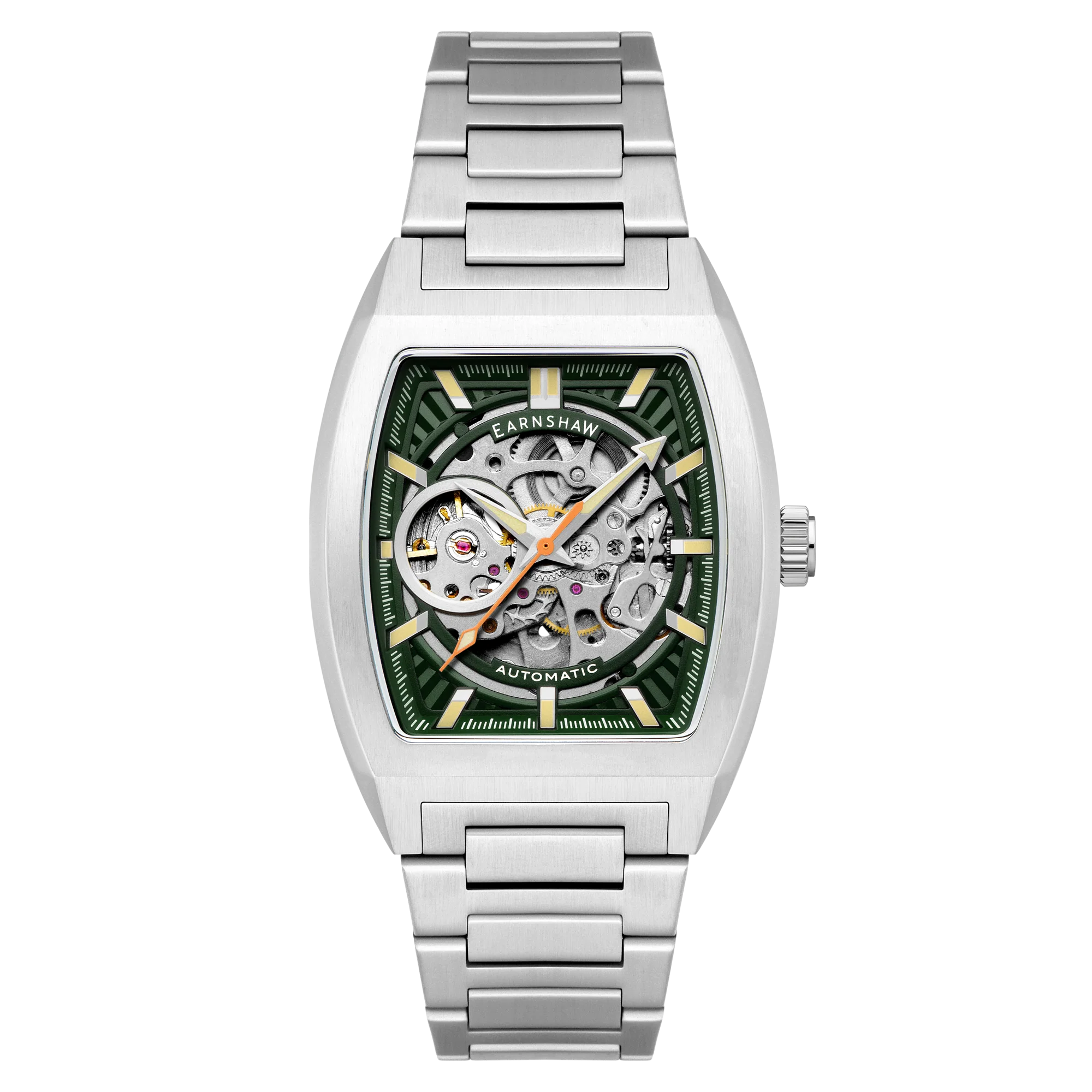 Thomas Earnshaw Men's 40mm Wellington Automatic Skeletonized Tonneau Bracelet Watch - Image 3