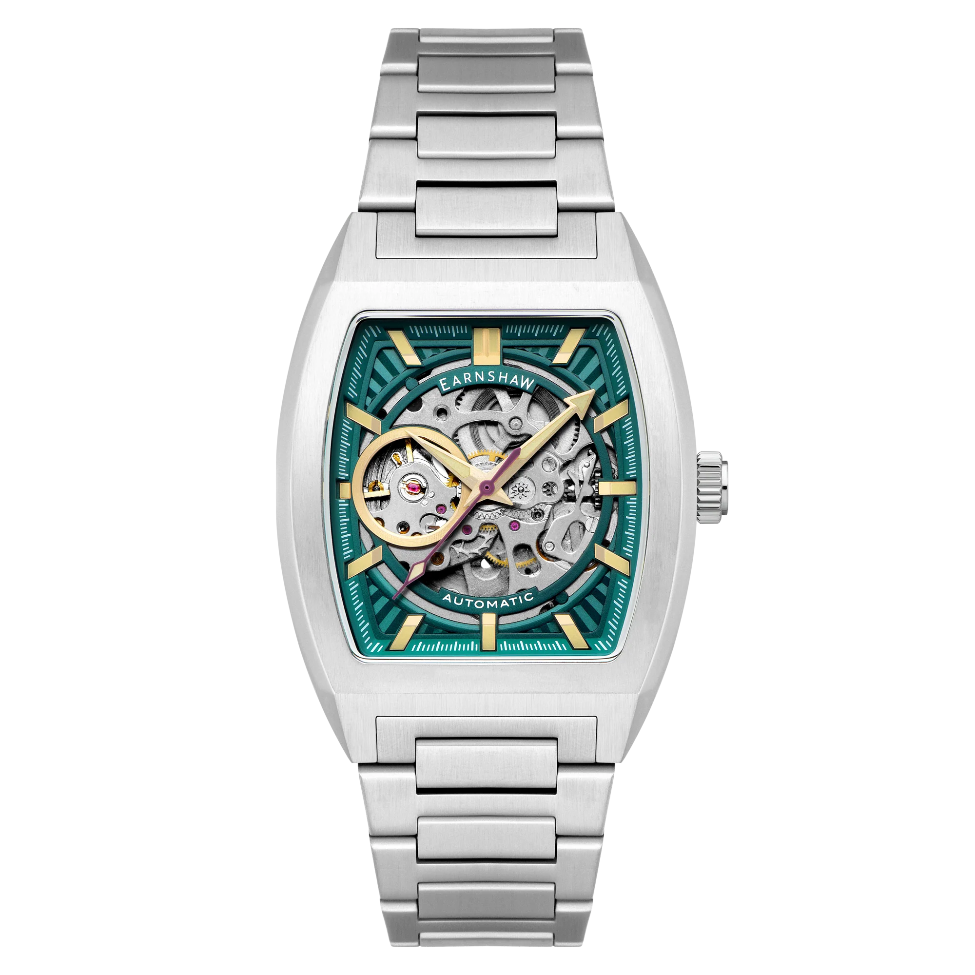 Thomas Earnshaw Men's 40mm Wellington Automatic Skeletonized Tonneau Bracelet Watch - Image 4