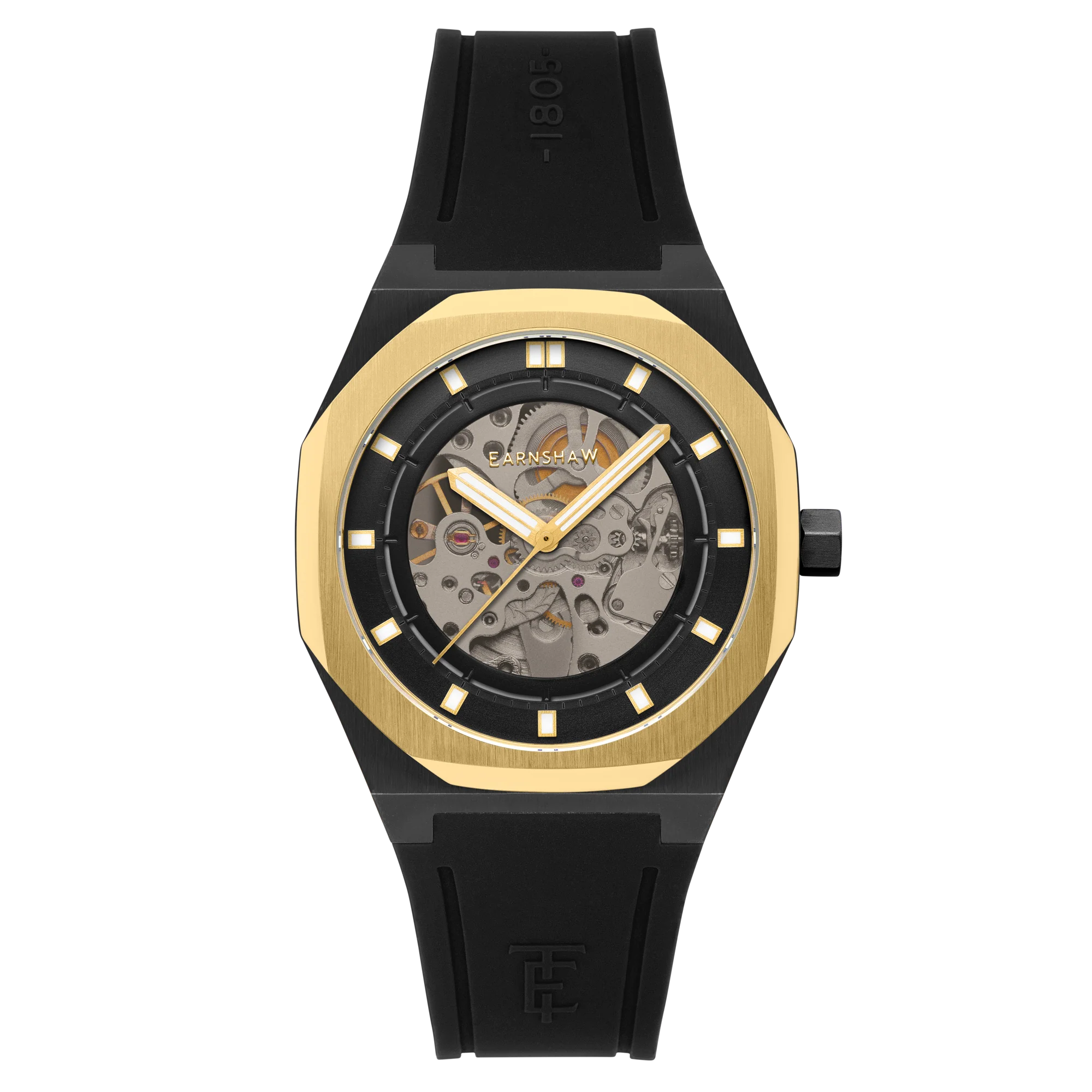 Thomas Earnshaw Men's 42mm Drake Automatic Skeletonize Dial Silicone Strap Watch - Image 3