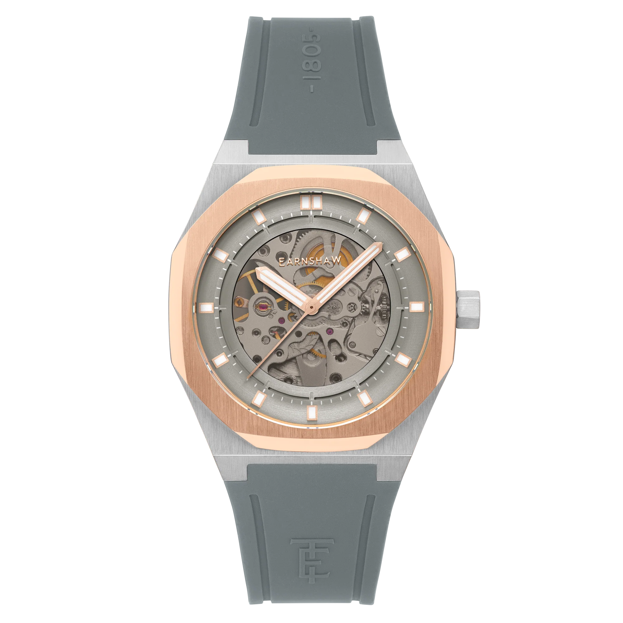 Thomas Earnshaw Men's 42mm Drake Automatic Skeletonize Dial Silicone Strap Watch - Image 4