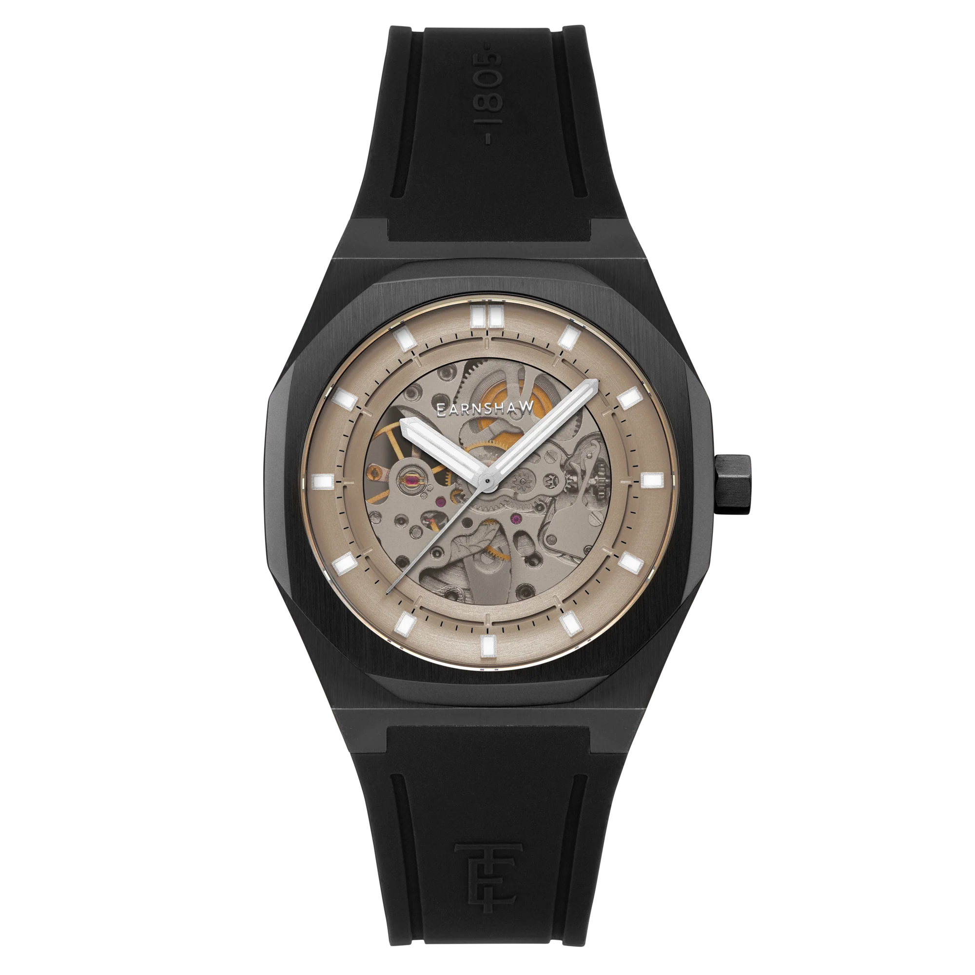 Thomas Earnshaw Men's 42mm Drake Automatic Skeletonize Dial Silicone Strap Watch - Image 5