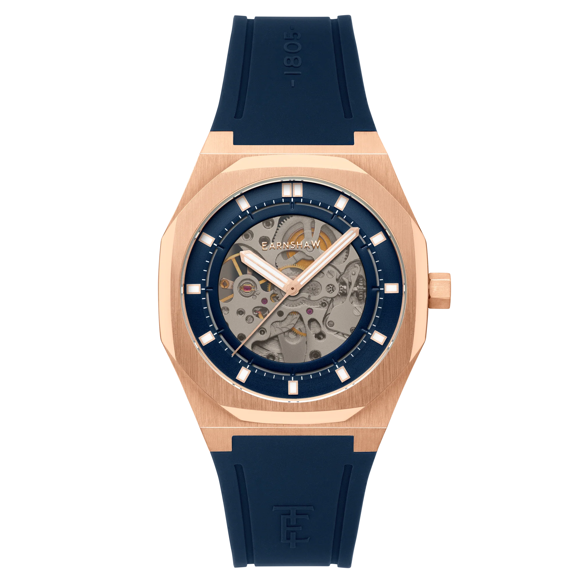 Thomas Earnshaw Men's 42mm Drake Automatic Skeletonize Dial Silicone Strap Watch - Image 6