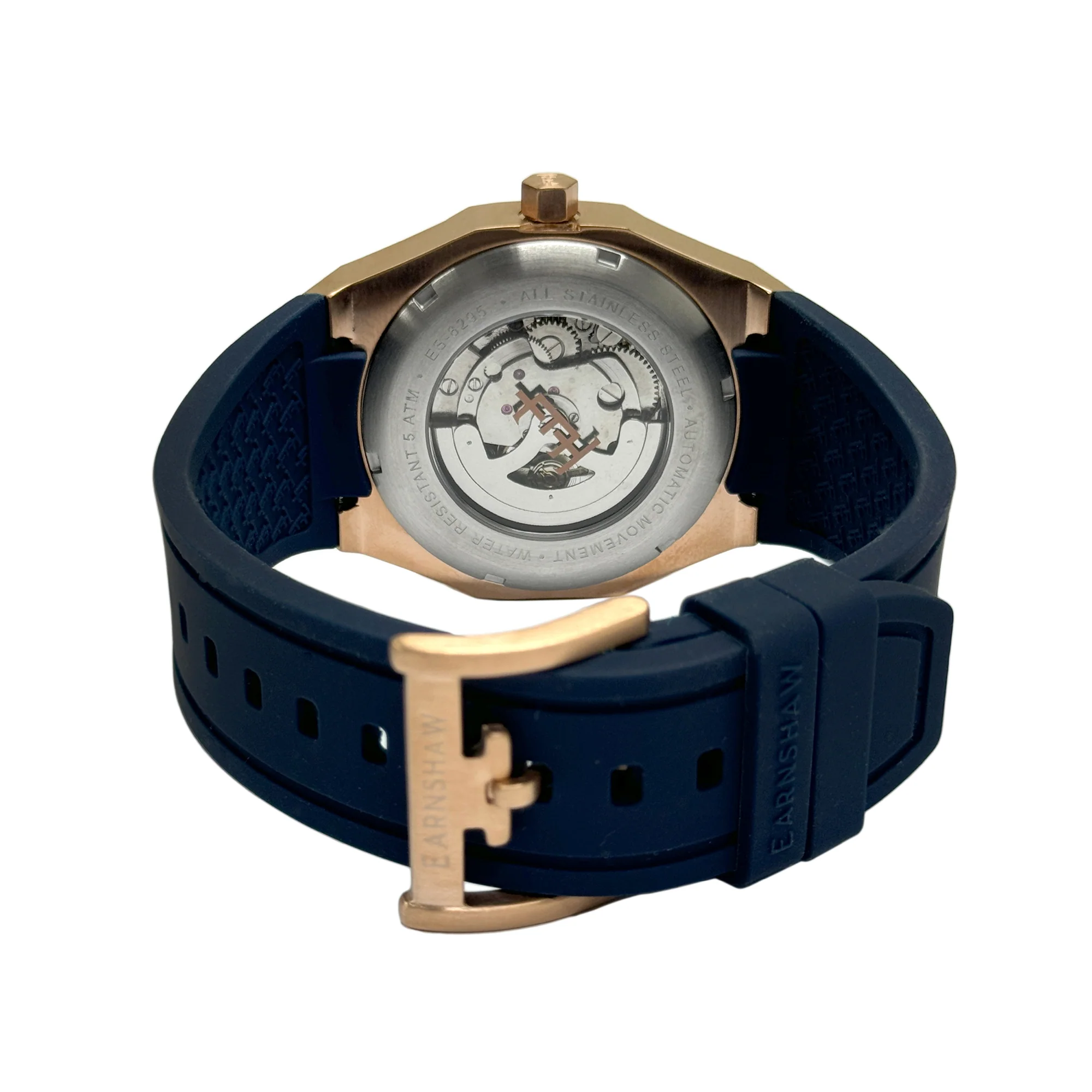 Thomas Earnshaw Men's 42mm Drake Automatic Skeletonize Dial Silicone Strap Watch - Image 8