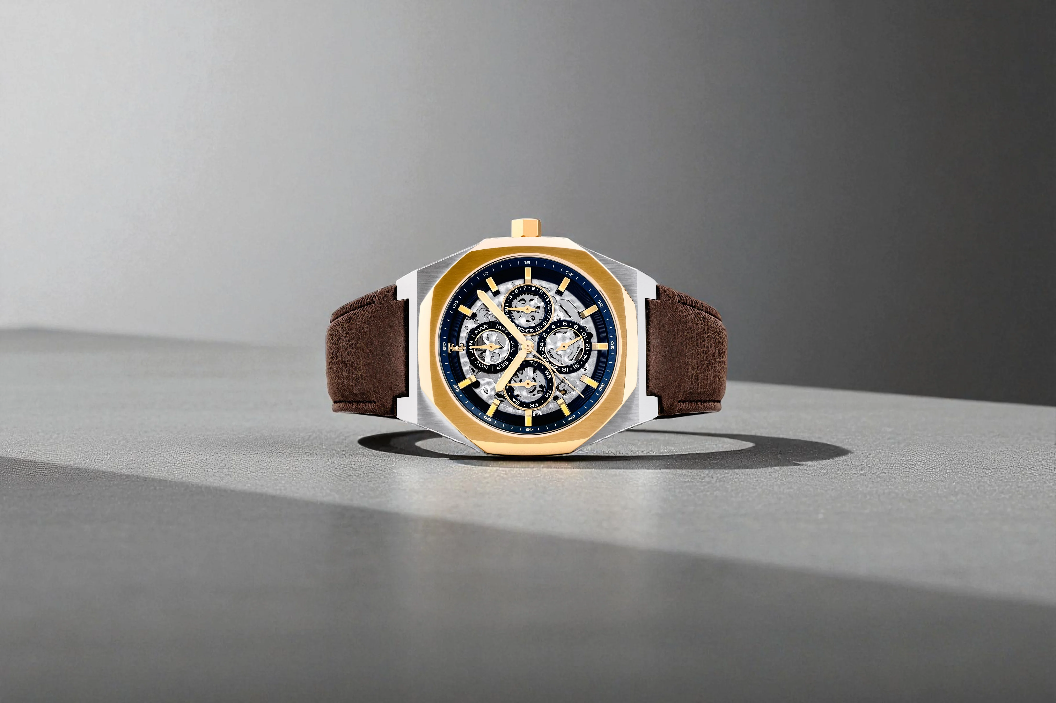 Thomas Earnshaw Men's 42mm Drake Automatic Triple Calendar Leather Strap Watch - Image 12