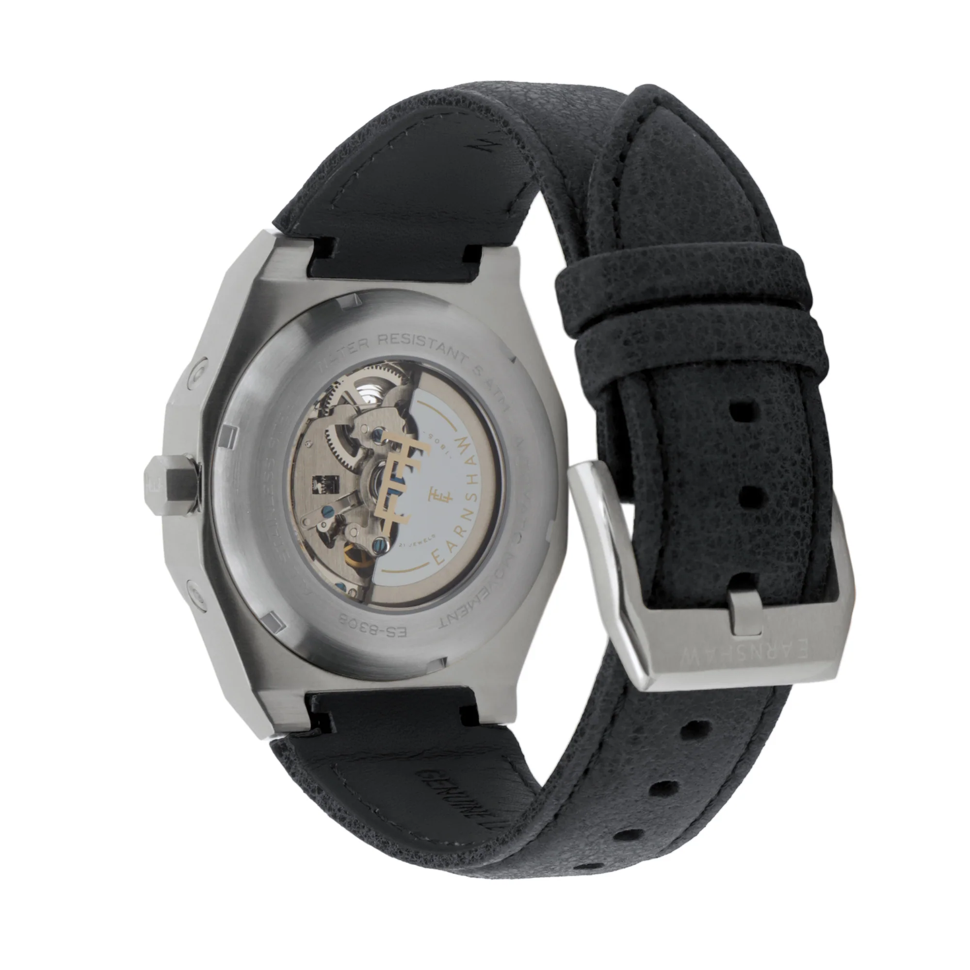 Thomas Earnshaw Men's 42mm Drake Automatic Triple Calendar Leather Strap Watch - Image 9