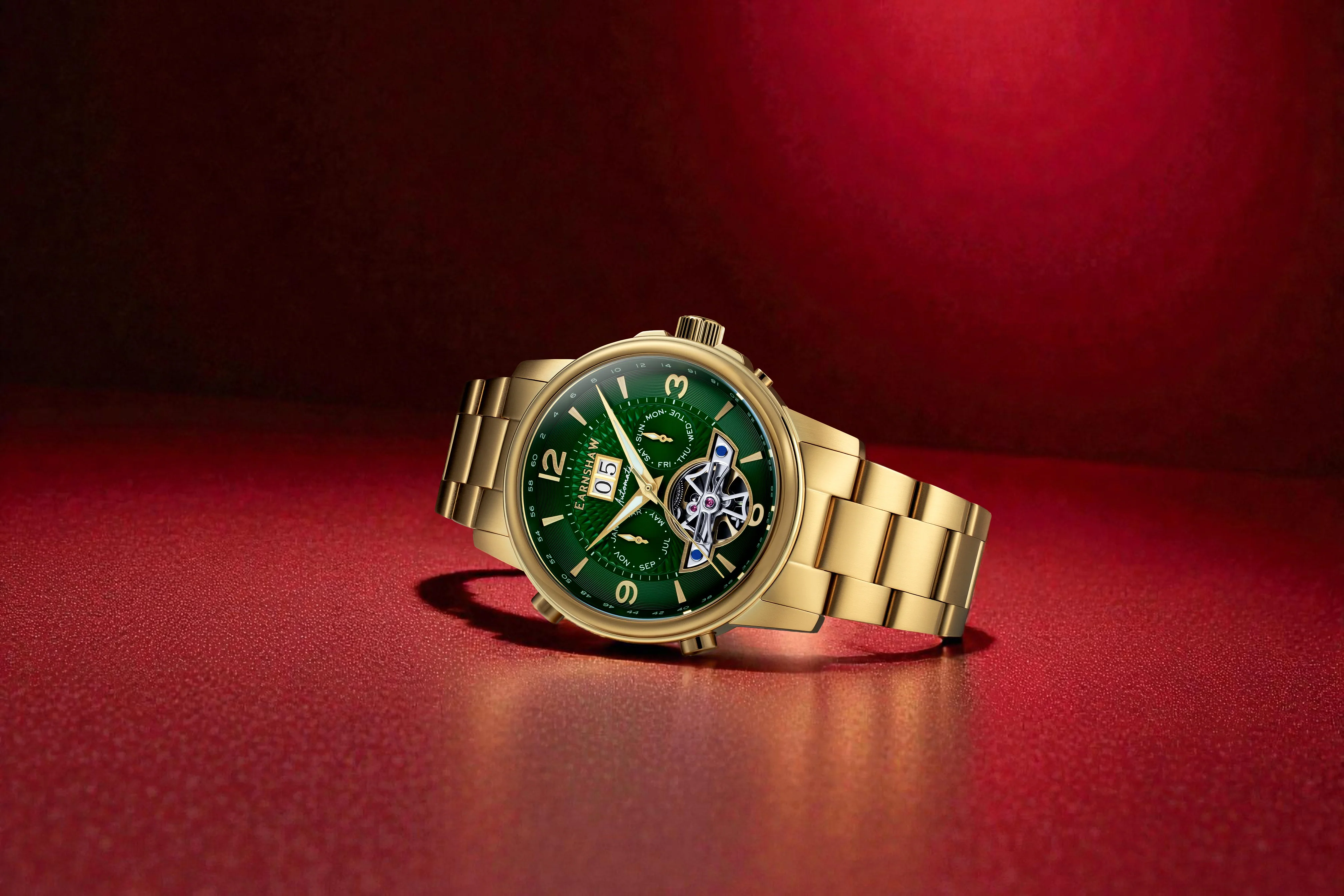 Thomas Earnshaw Men's 42mm Marlyebone Automatic Grand Date Calendar Bracelet Watch - Image 17