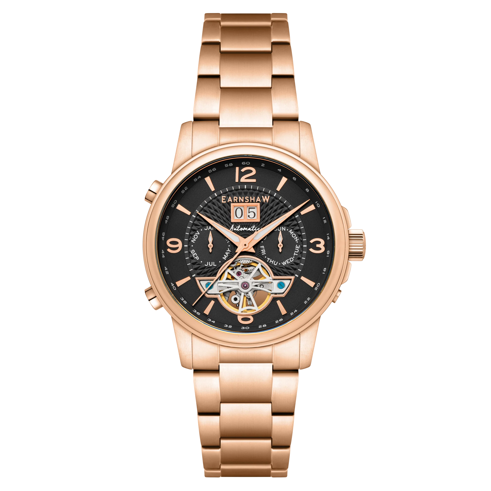 Thomas Earnshaw Men's 42mm Marlyebone Automatic Grand Date Calendar Bracelet Watch - Image 2