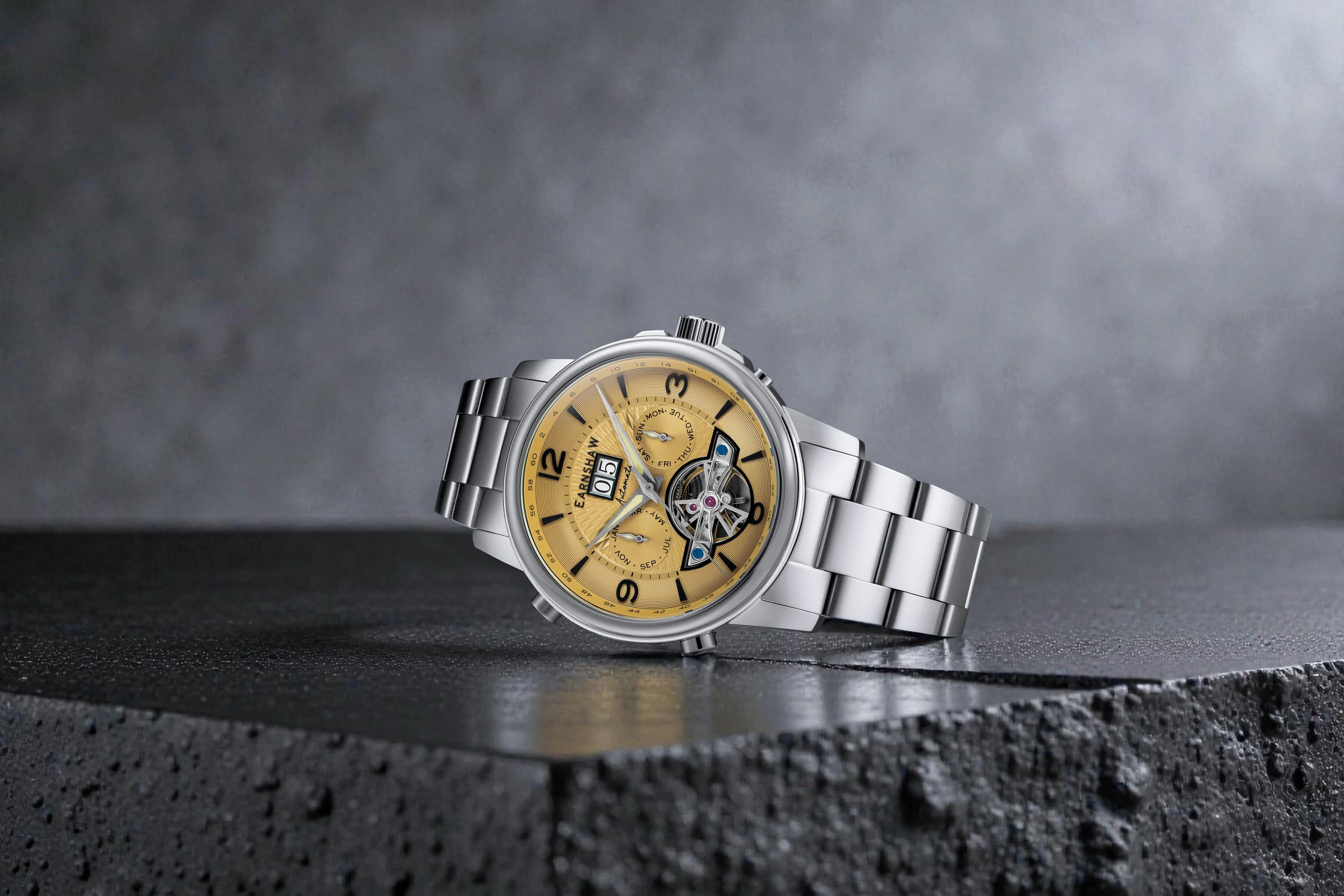 Thomas Earnshaw Men's 42mm Marlyebone Automatic Grand Date Calendar Bracelet Watch - Image 7