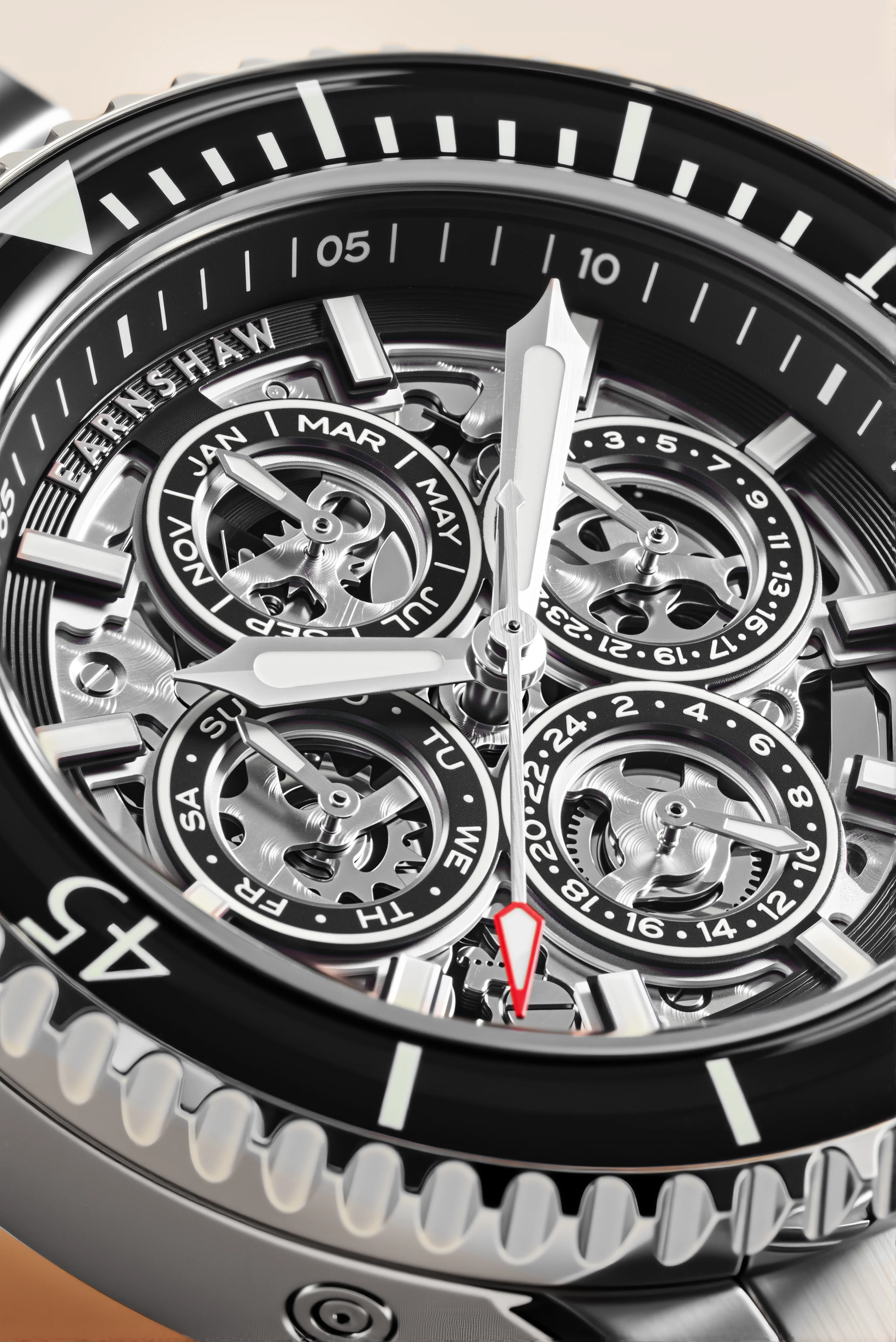 Thomas Earnshaw Men's 43mm Duncan Automatic Triple Calendar Bracelet Watch - Image 8