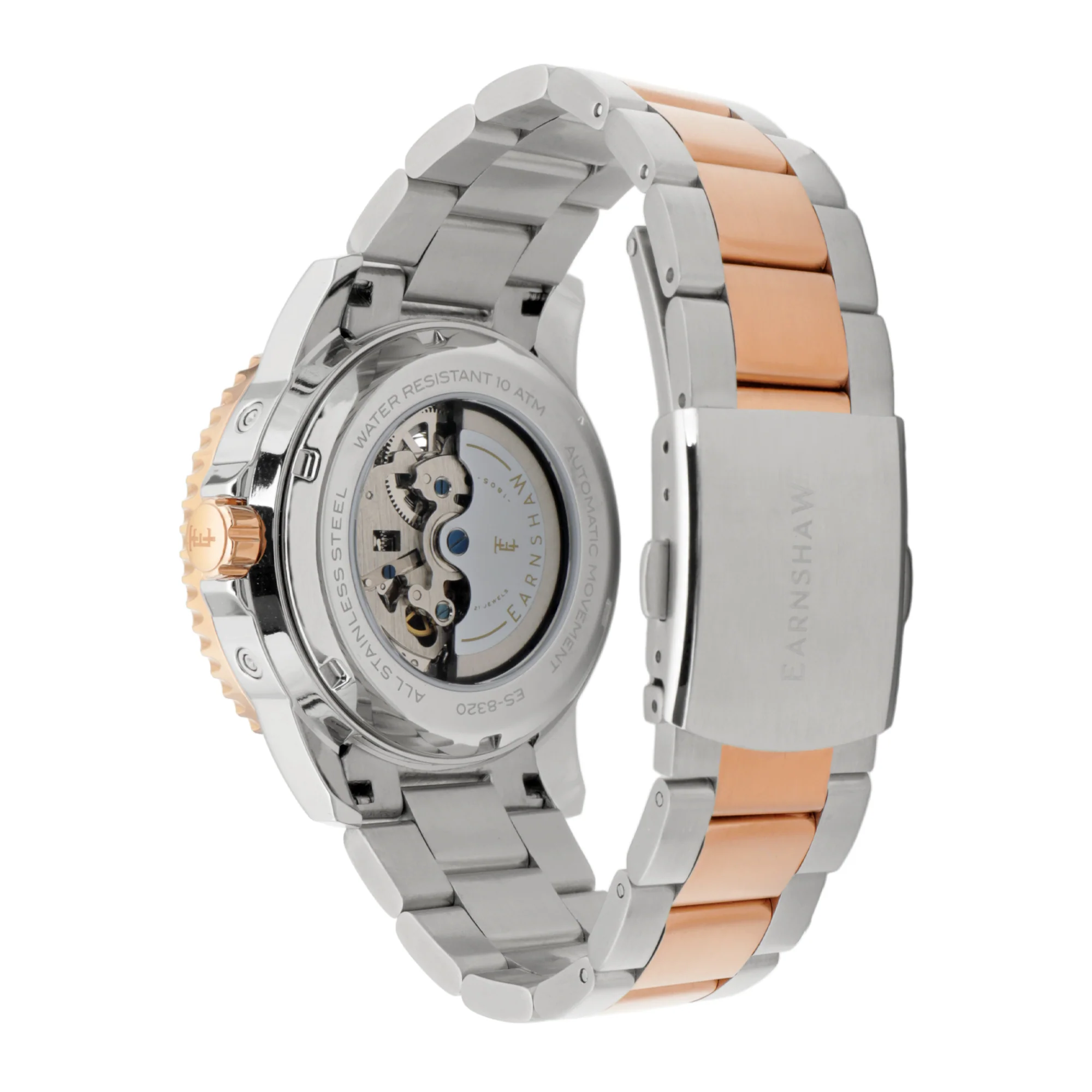 Thomas Earnshaw Men's 43mm Duncan Automatic Triple Calendar Two-Tone Bracelet Watch - Image 10