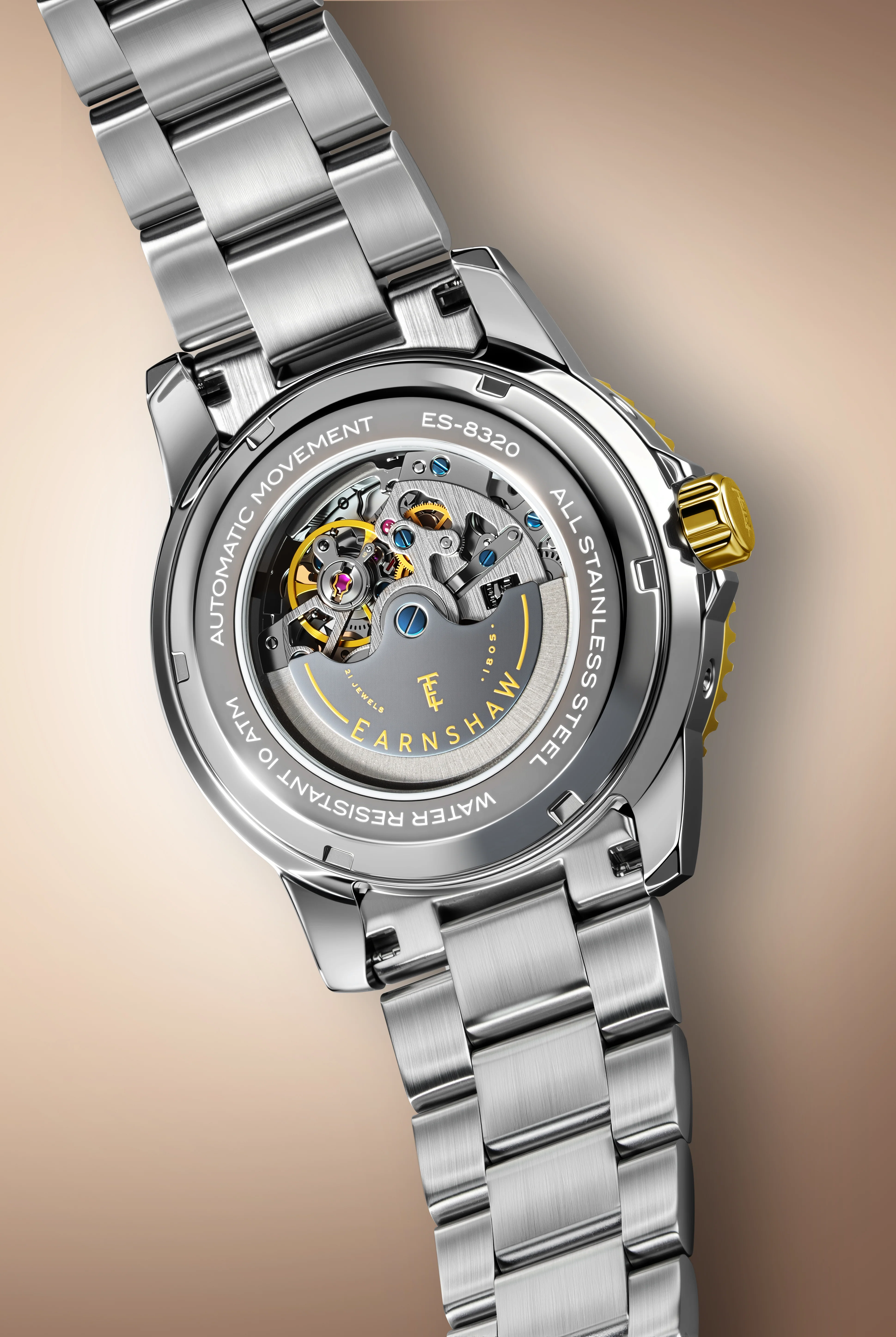 Thomas Earnshaw Men's 43mm Duncan Automatic Triple Calendar Two-Tone Bracelet Watch - Image 7