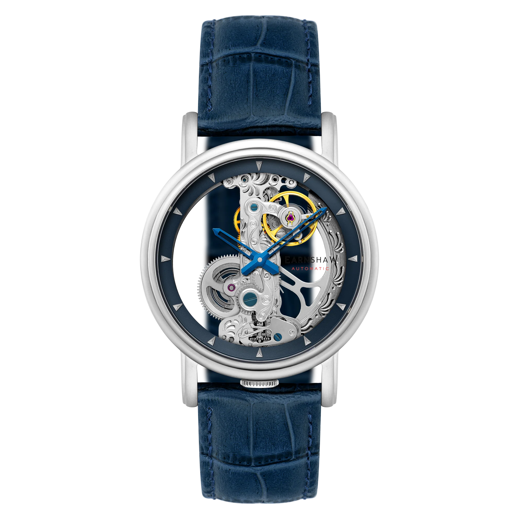 Thomas Earnshaw Men's 43mm Fowler Bridge Automatic Leather Strap Watch - Image 3