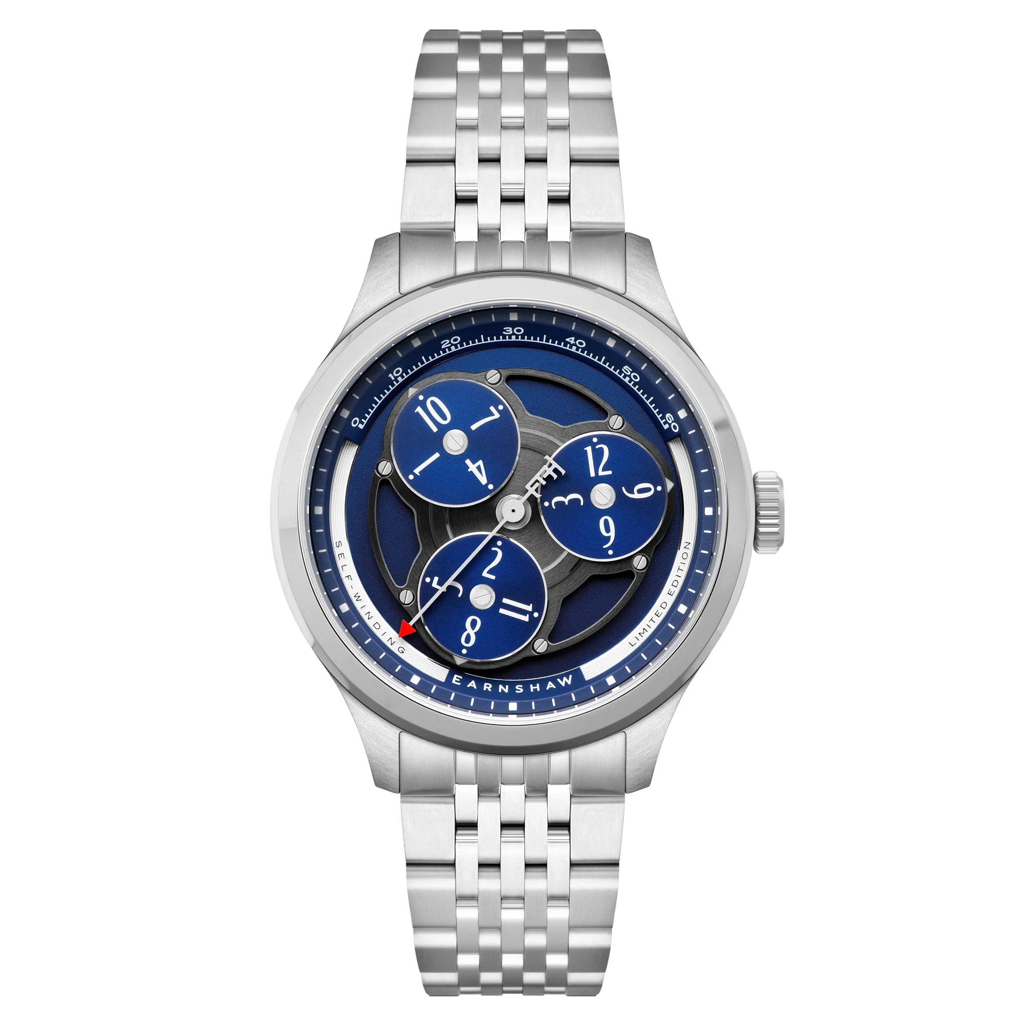 Thomas Earnshaw Men's 43mm Hexham Trisect Automatic Limited Edition Bracelet Watch - Image 2