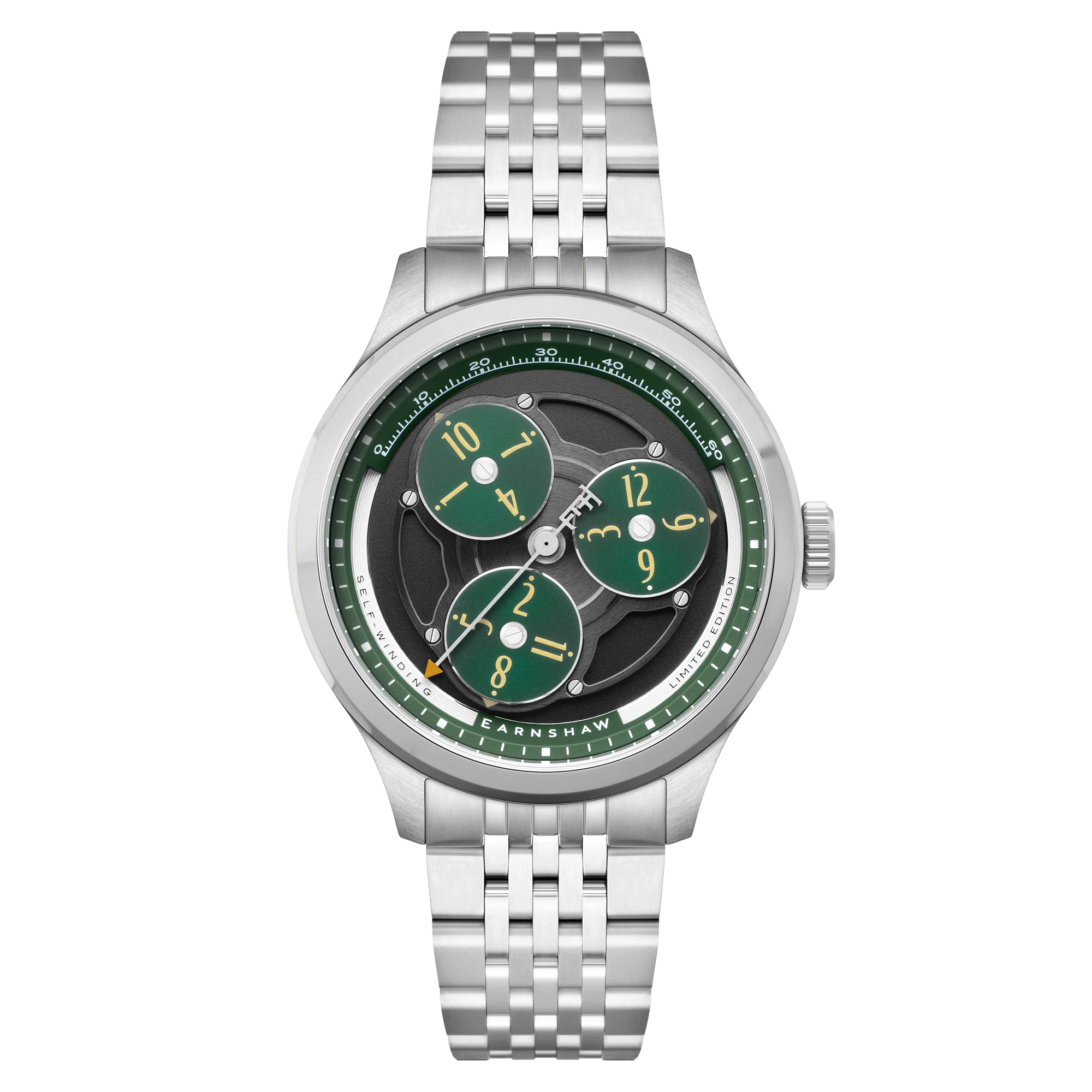 Thomas Earnshaw Men's 43mm Hexham Trisect Automatic Limited Edition Bracelet Watch - Image 3