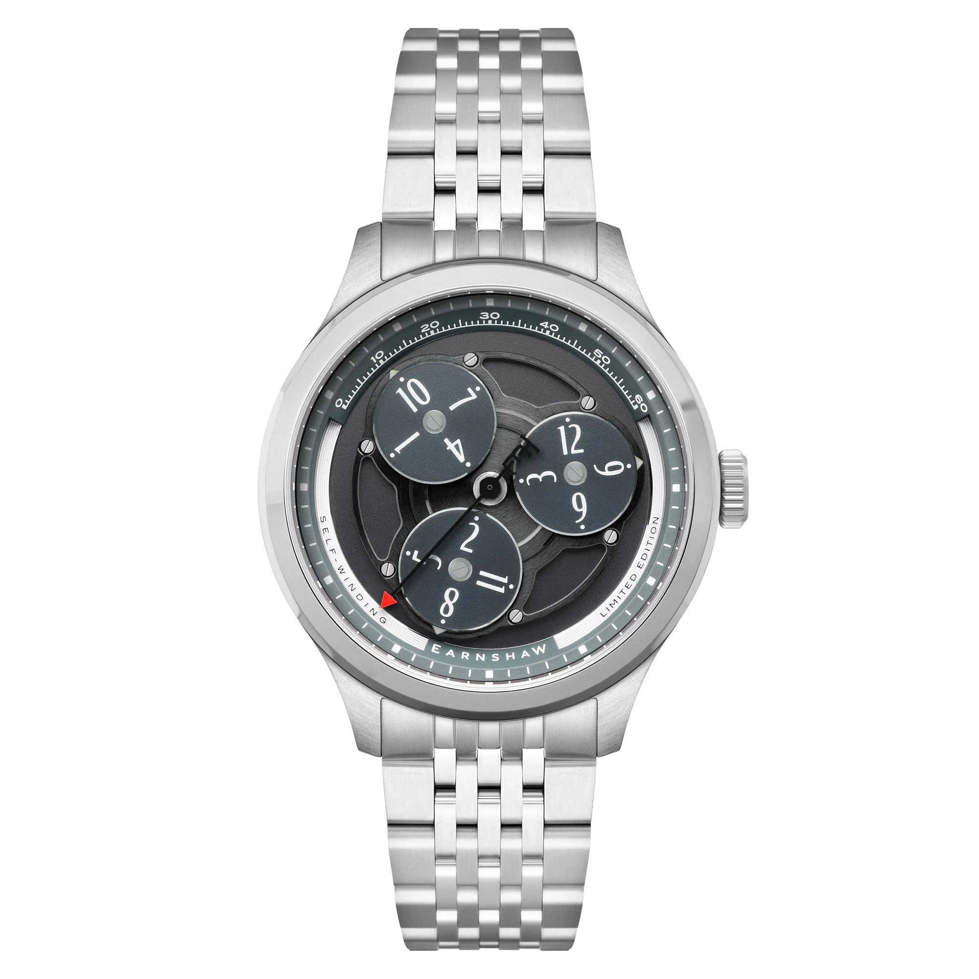 Thomas Earnshaw Men's 43mm Hexham Trisect Automatic Limited Edition Bracelet Watch - Image 4