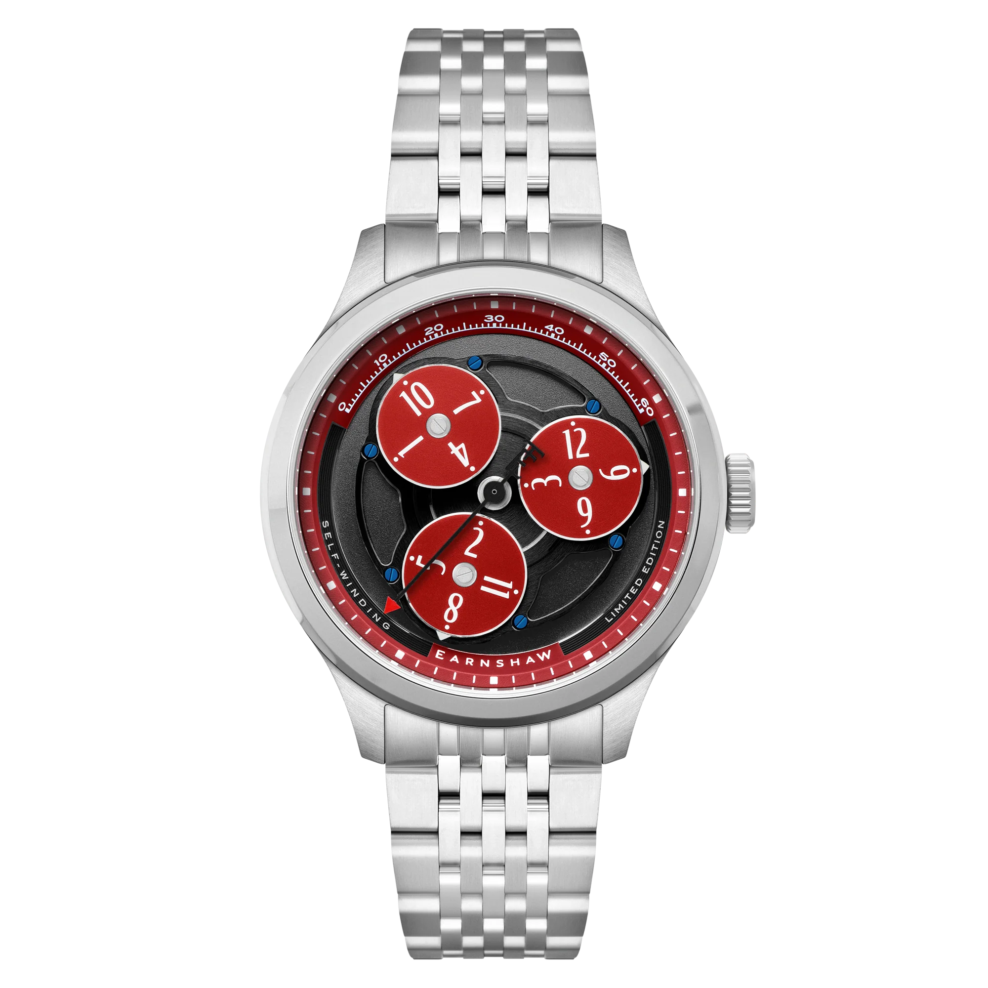 Thomas Earnshaw Men's 43mm Hexham Trisect Automatic Limited Edition Bracelet Watch - Image 5