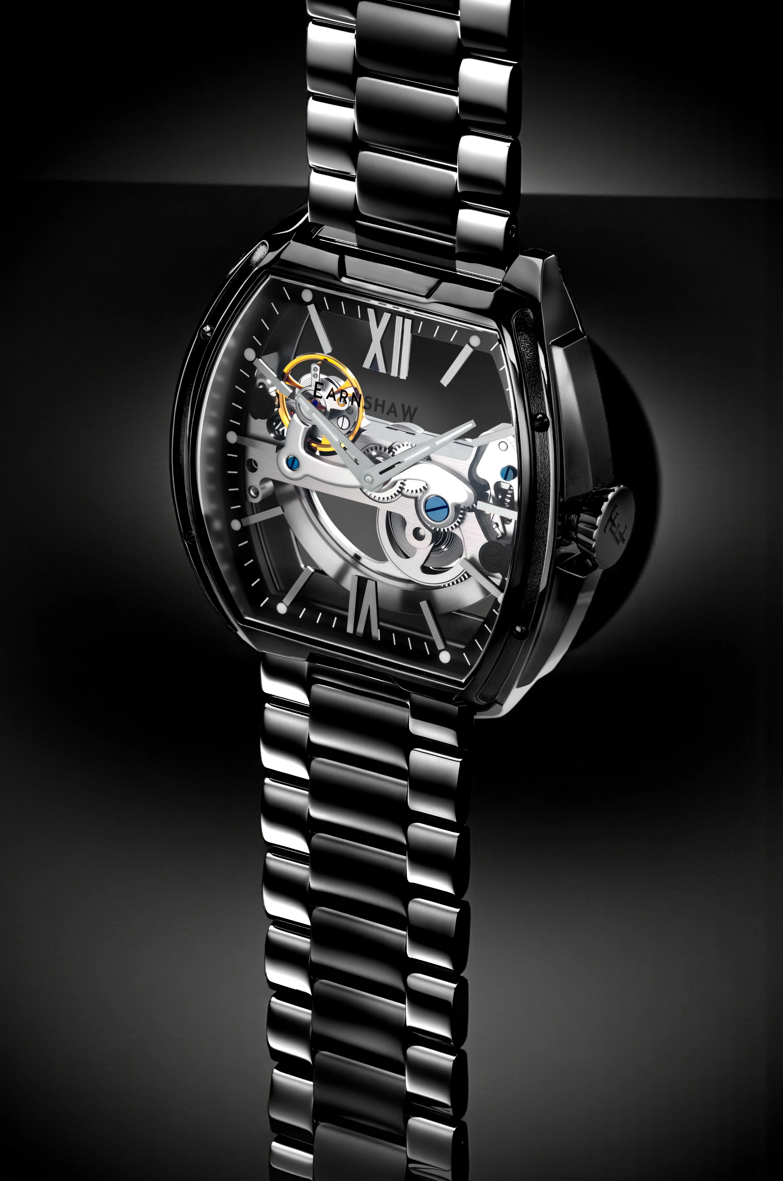 Thomas Earnshaw Men's 45mm Knightsbridge Automatic Barrel Bracelet Watch - Image 7