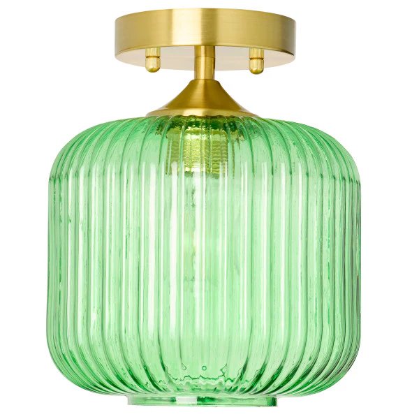 Tiffany-Style Lighting 10.25" William Green Globe Ceiling Light - Image 4