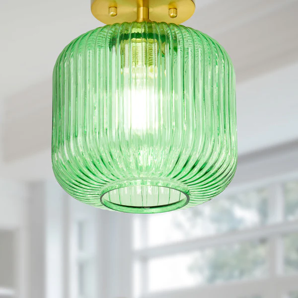 Tiffany-Style Lighting 10.25" William Green Globe Ceiling Light - Image 6