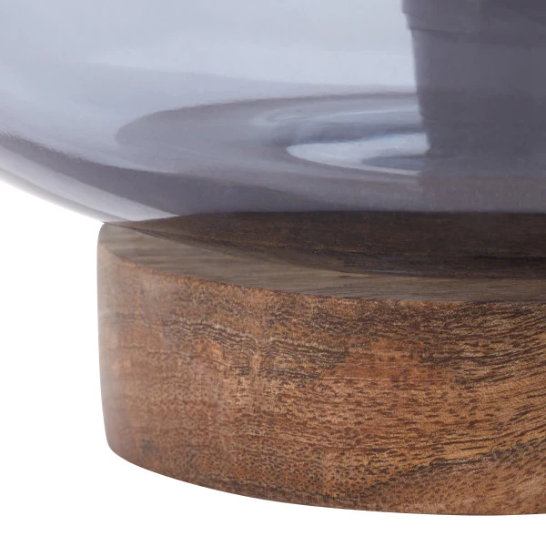Tiffany-Style Lighting 10.5" Briggs Ombre Globe-Like Accent Lamp with Mango Wood Base - Image 2