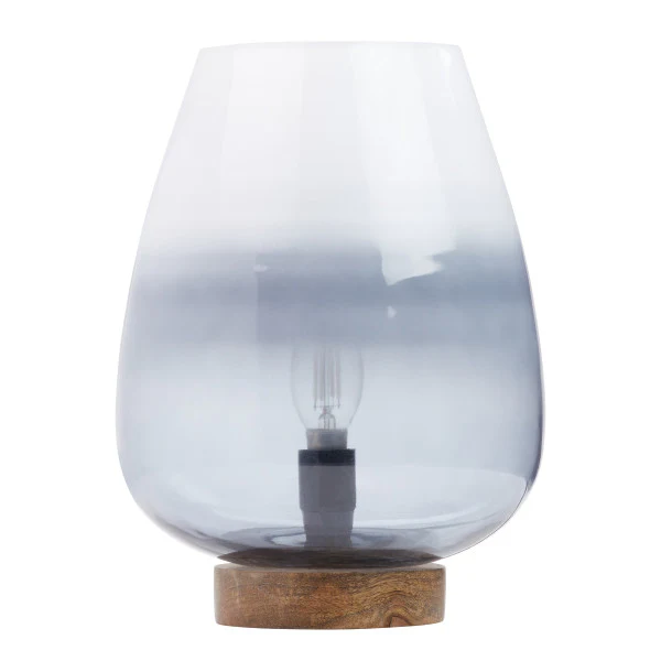 Tiffany-Style Lighting 10.5" Briggs Ombre Globe-Like Accent Lamp with Mango Wood Base - Image 4