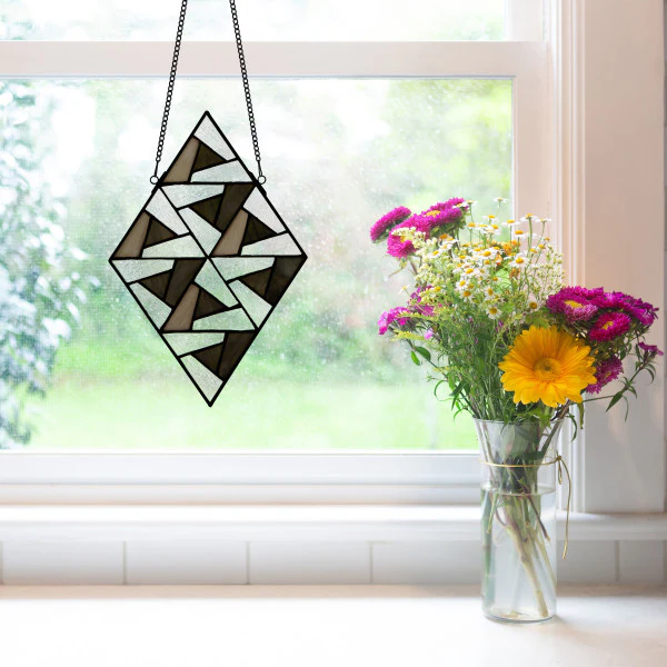 Tiffany-Style Lighting 14" Faron Stained Glass Window Panel - Image 3