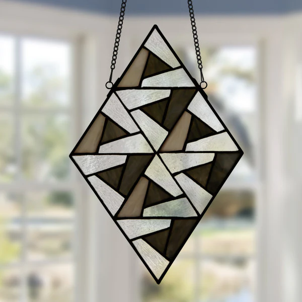 Tiffany-Style Lighting 14" Faron Stained Glass Window Panel - Image 5