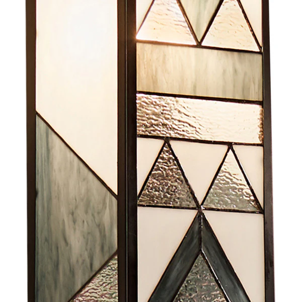 Tiffany-Style Lighting 16.25" 1-Light Rectangular Geometric Stained Glass Outdoor Wall Sconce - Image 2