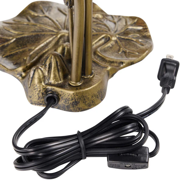 Tiffany-Style Lighting 16" Hand Blown Glass 3 Lily Downlight Table Lamp - Image 5
