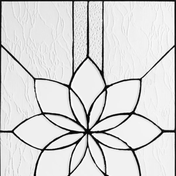 Tiffany-Style Lighting 18" Clear Floral Glass Window Panel - Image 2