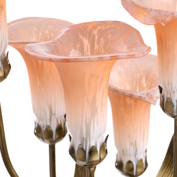 Tiffany-Style Lighting 20" Hand Blown Glass 5 Calla Lily Uplight Accent Lamp - Image 19
