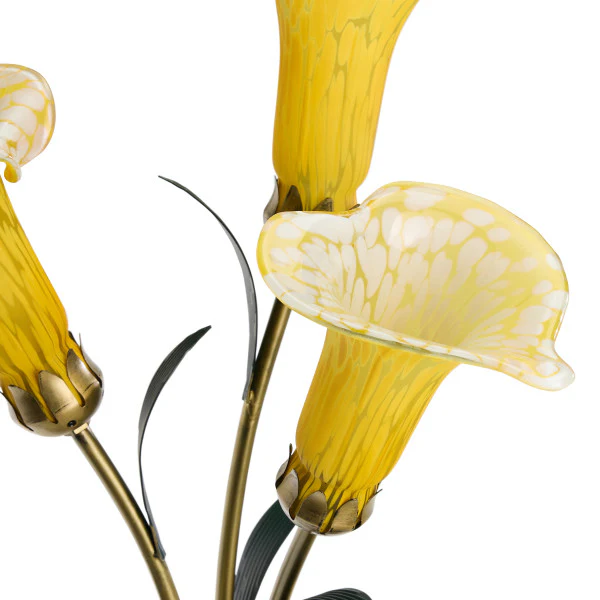 Tiffany-Style Lighting 23.5" Hand Blown Glass 3 Calla Lily Uplight Accent Lamp - Image 20