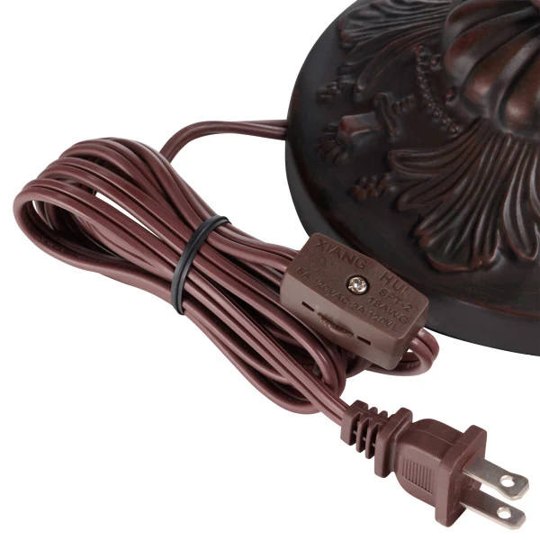Tiffany-Style Lighting 24.5" Halston Double Lit Bowl Shade Stained Glass Table Lamp - Image 15