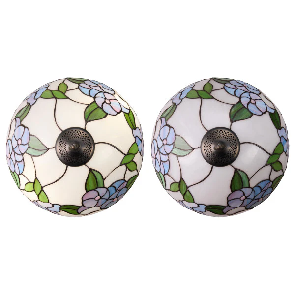 Tiffany-Style Lighting 24.75" Tula Bowl Shade Stained Glass Table Lamp - Image 3