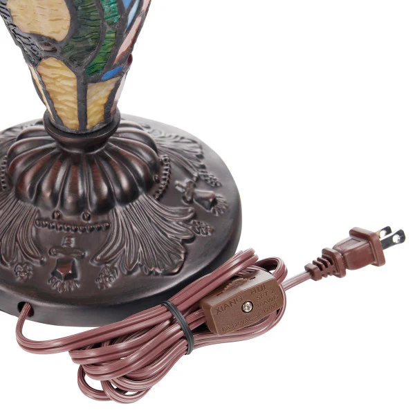Tiffany-Style Lighting 24" Margaret Double Lit Stained Glass Table Lamp - Image 12