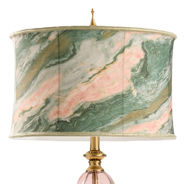 Tiffany-Style Lighting 33" Romance Drum Shade Geometric Glass Table Lamp - Image 2