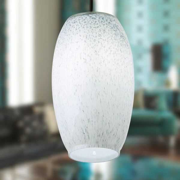 Tiffany-Style Lighting 6" Handcrafted Glam Elongated Dome Shade Pendant - Image 4