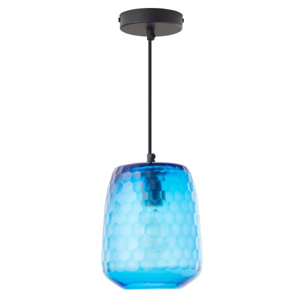 Tiffany-Style Lighting 7" Leah Retro Handblown Glass Globe Shade Pendant - Image 3