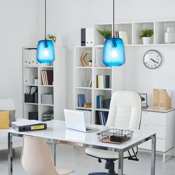 Tiffany-Style Lighting 7" Leah Retro Handblown Glass Globe Shade Pendant - Image 7