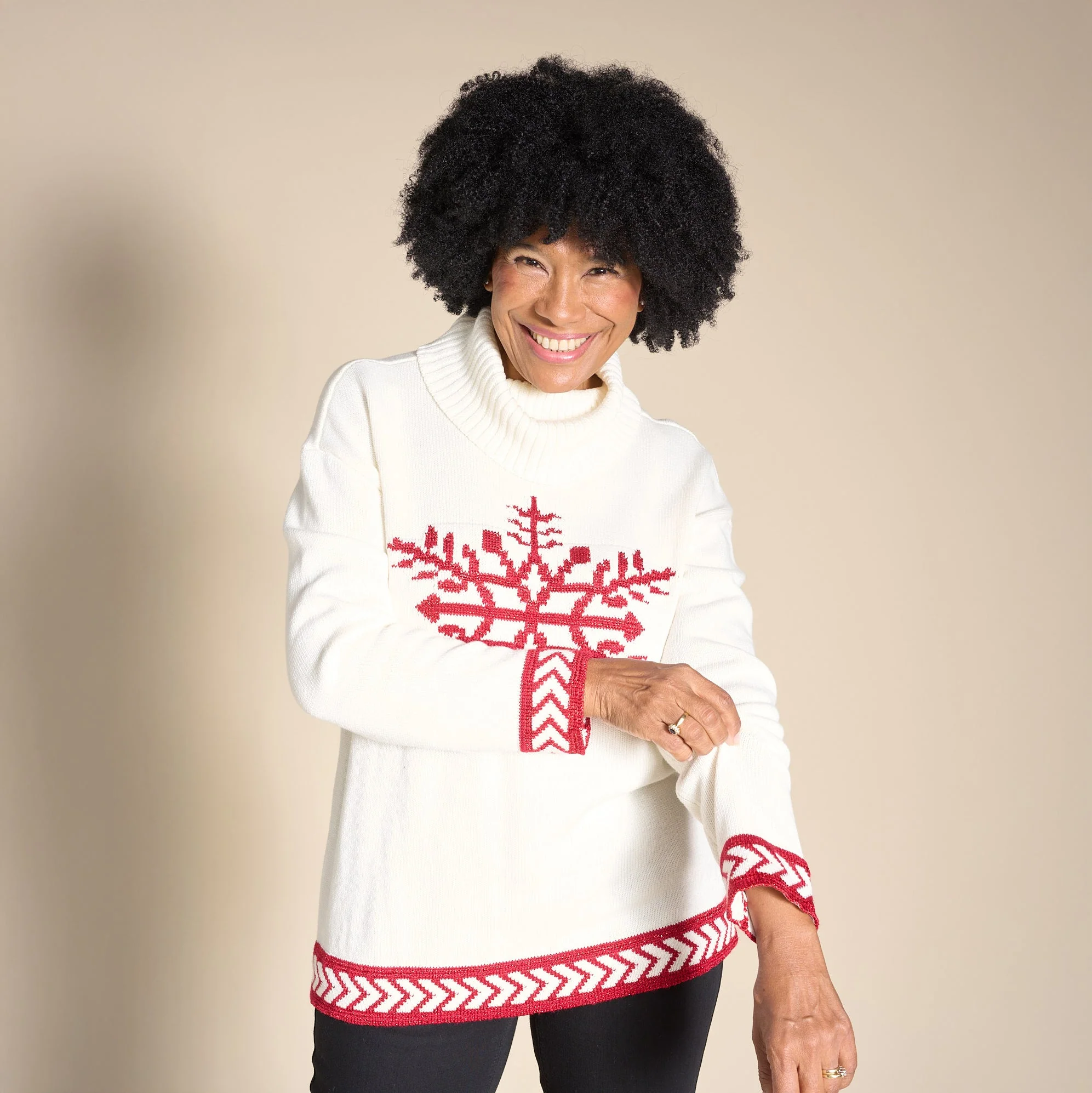 Christopher & Banks Tinsel Holiday Pullover Sweater - Image 3