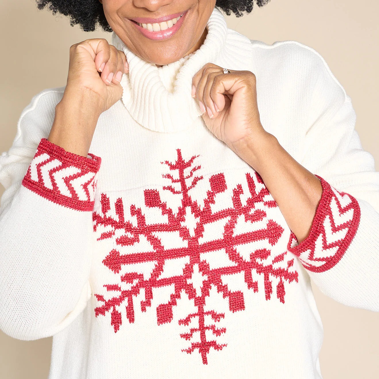 Christopher & Banks Tinsel Holiday Pullover Sweater - Image 4