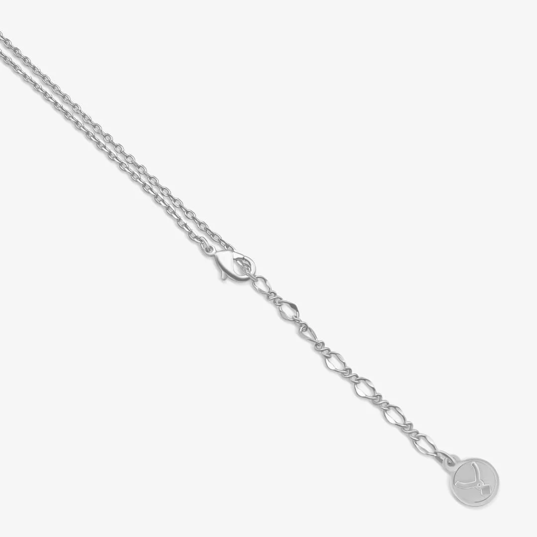 TRYNDI Rhodium Plated "To My Wife" Swarovski Crystal Orbital Birdcage Necklace - Image 7