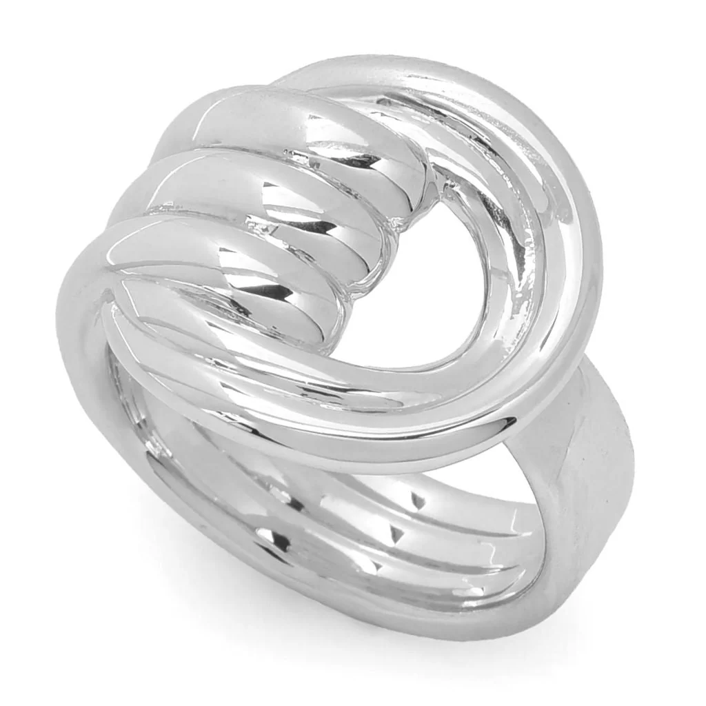 Toscana Italiana 18K Gold or Platinum Plated Triple Row Wide Band Ring - Image 3