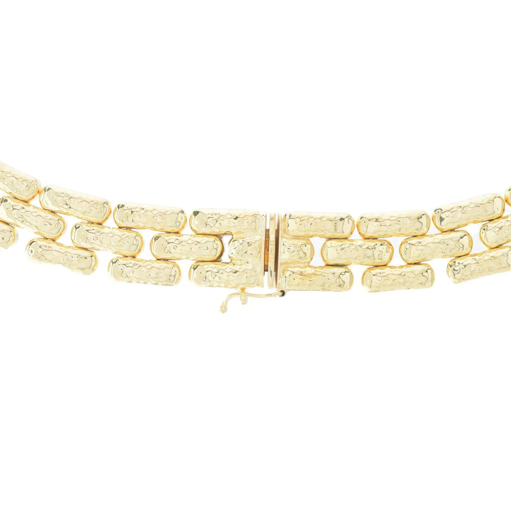 Toscana Italiana 18K Gold Plated Acqua Bagnata Panther Link Necklace - Image 2