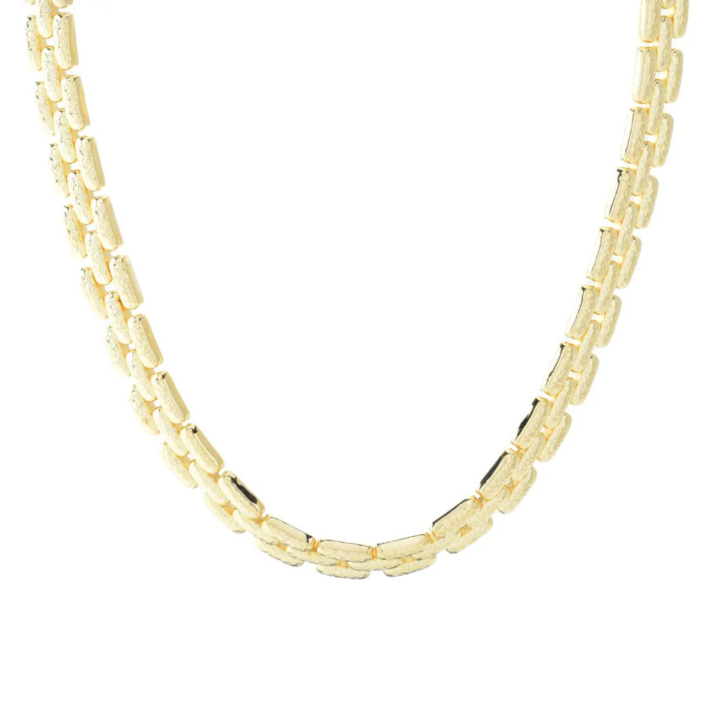 Toscana Italiana 18K Gold Plated Acqua Bagnata Panther Link Necklace - Image 3