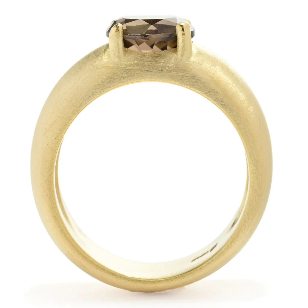 Toscana Italiana 18K Gold Plated Choice of 8mm Gem Setosa Band Ring - Image 4